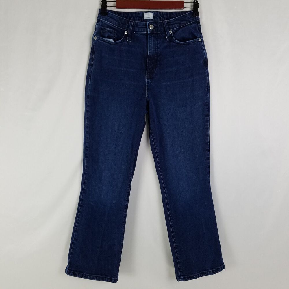A New Day Jeans Womens 4 Blue High‎ Rise Straight Leg Dark Wash Denim W26 x L26